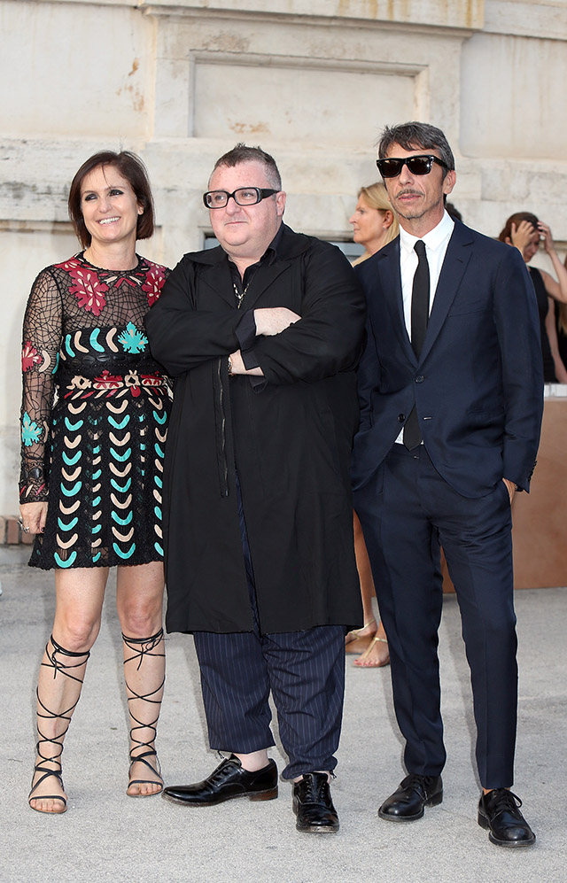 Мария Грация Кьюри, Альбер Эльбаз, Пьерпаоло Пиччоли Открытие выставки Аззедина Алайи в Риме (фото 6)