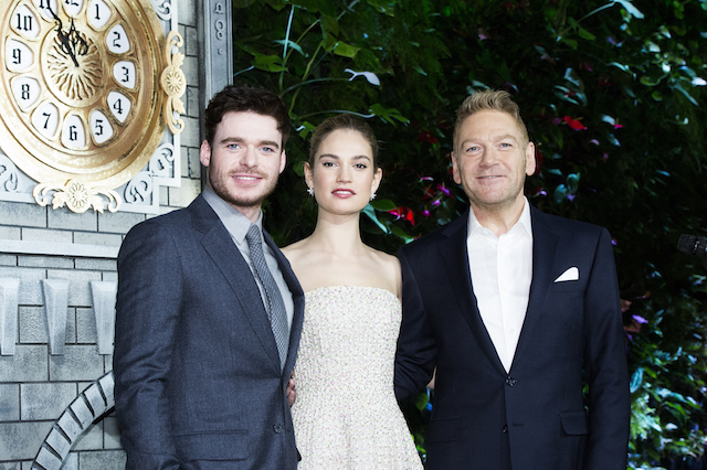 Ричард Мэдден, Лили Джеймс и Кеннет Брана Премьера фильма "Золушка" в Москве (фото 3)