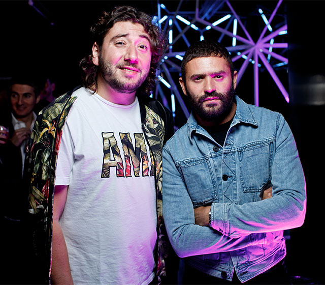 Михаил Друян и Александр Маттиусси Презентация свитшота AMI в "Цветном" (фото 2)