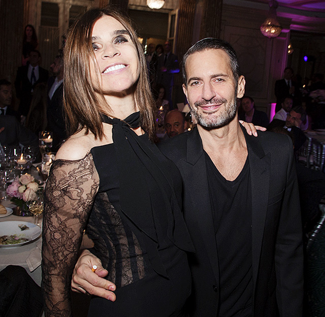 Карин Ройтфельд и Марк Джейкобс Гости вечера amfAR-2015 в Париже (фото 2)