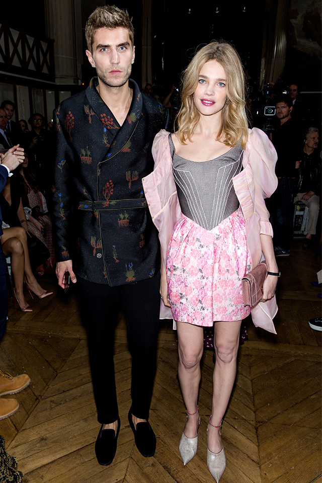 Фрол Буримский и Наталья Водянова Гости показа Ulyana Sergeenko Couture (фото 2)