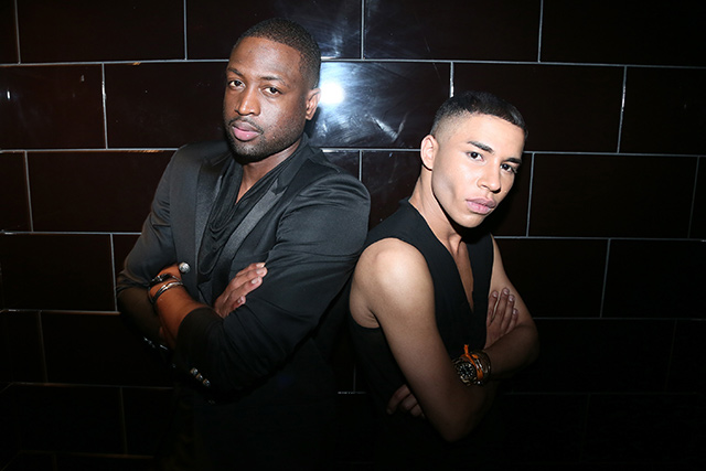 Дуэйн Уэйд и Оливье Рустен Гости after-party показа Balmain в Париже (фото 4)