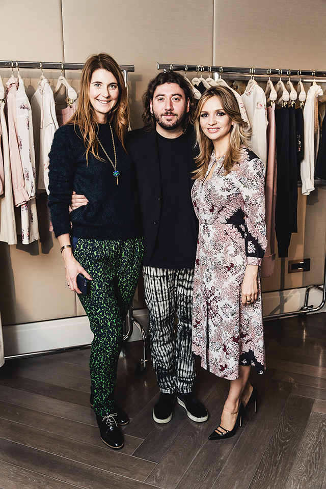 Дарья Лисиченко, Михаил Друян и Ольга Вильшенко Презентация весенней коллекции Vilshenko в Москве (фото 3)