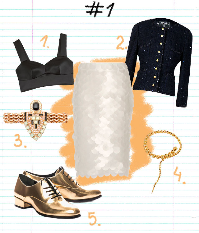 1 вещь, 5 вечеринок: юбка в пайетках Burberry Prorsum (фото 1)