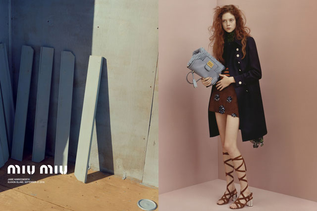 Сумрачный мир: рекламная кампания Miu Miu, resort 2015 (фото 3)