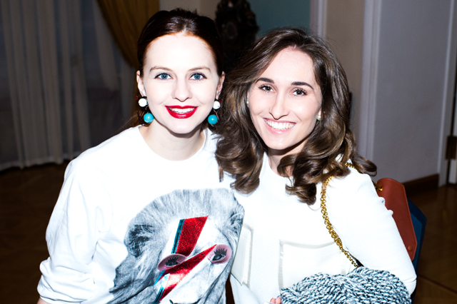 Юлия Прудько и Анастасия Винокур Гости показа Ester Abner, осень-зима 2015 (фото 10)