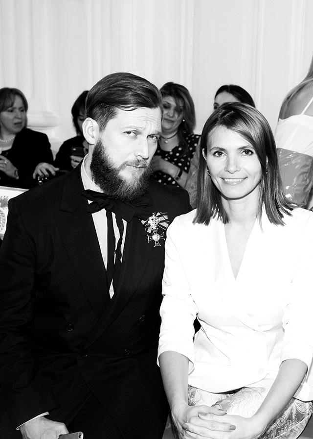 Петр Аксенов и Анна Брострем Гости показа Ester Abner, осень-зима 2015 (фото 9)