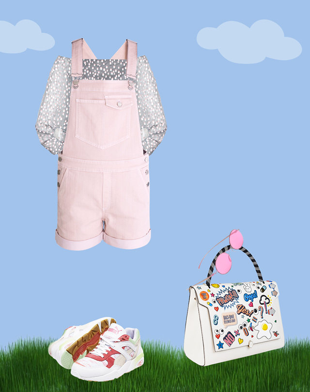 Комбинезон Stella McCartney (Aizel), блуза Vika Gazinskaya (Mytheresa), кроссовки Puma, сумка Anya Hindmarch (ЦУМ), очки Maison Martin Margiela by Mykita (SVMoscow) Время выйти из дома: что надеть на пикник (фото 1)