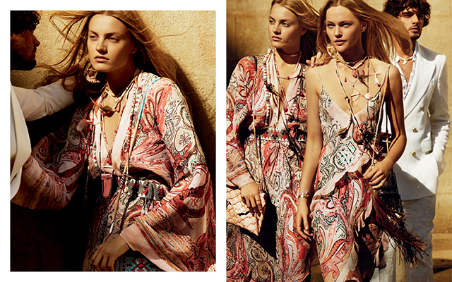 Саша Пивоварова в рекламной кампании Etro, весна-лето 2015 (фото 1)