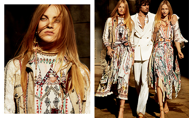 Саша Пивоварова в рекламной кампании Etro, весна-лето 2015 (фото 4)