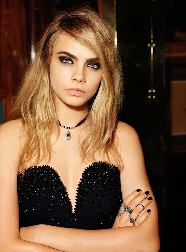 Кара Делевинь в рождественской кампании Topshop Holiday 2014 (фото 1)