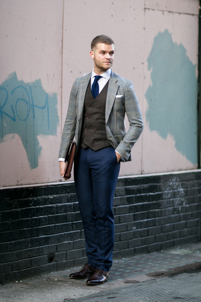 Мужская неделя моды в Лондоне F/W 2015: street style. День первый (фото 11)