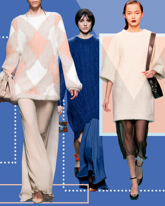 На заметку: платье-свитер + юбка (фото 1)