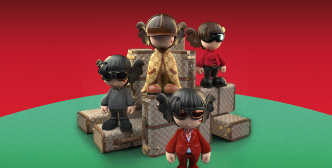 Gucci выпустит коллекционные статуэтки с китайским виртуальным персонажем