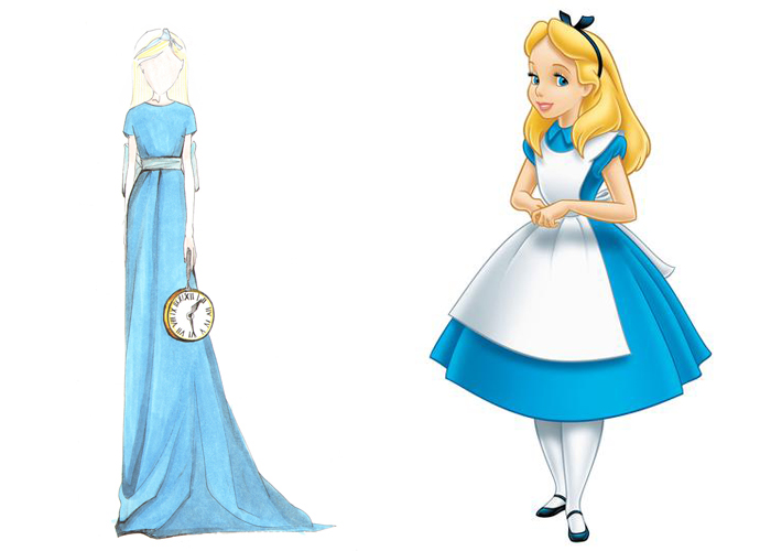 Эскизы платья Алисы Alexander Terekhov