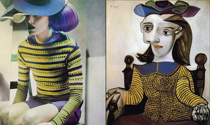 Эухенио Рекуенко, 2013 и Пабло Пикассо, 1939, "Желтая рубашка (Дора Маар)"