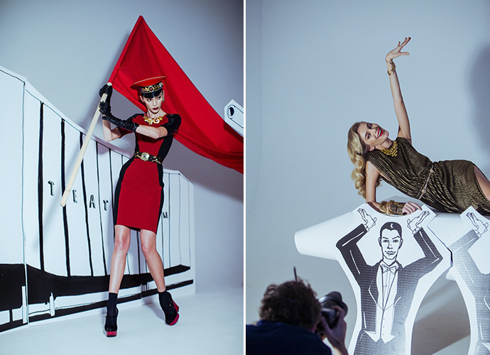 Модель позирует для фотопроекта Джованны Баттальи Модель позирует для фотопроекта Джованны Баттальи