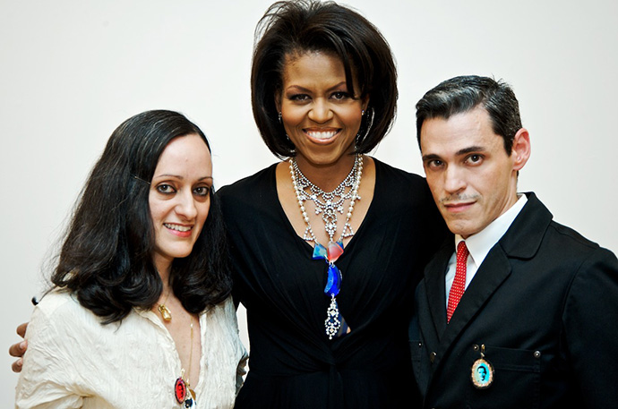 Мишель Обама и супруги Толедо