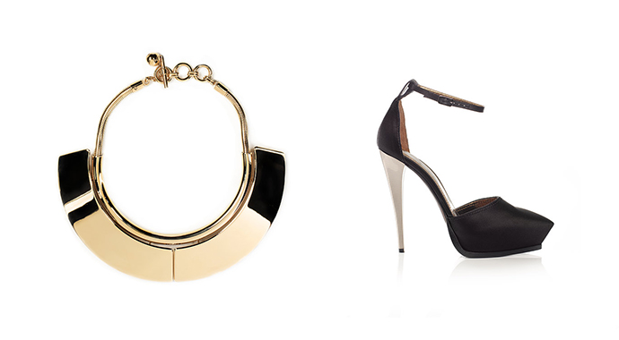 Ожерелье и туфли Lanvin