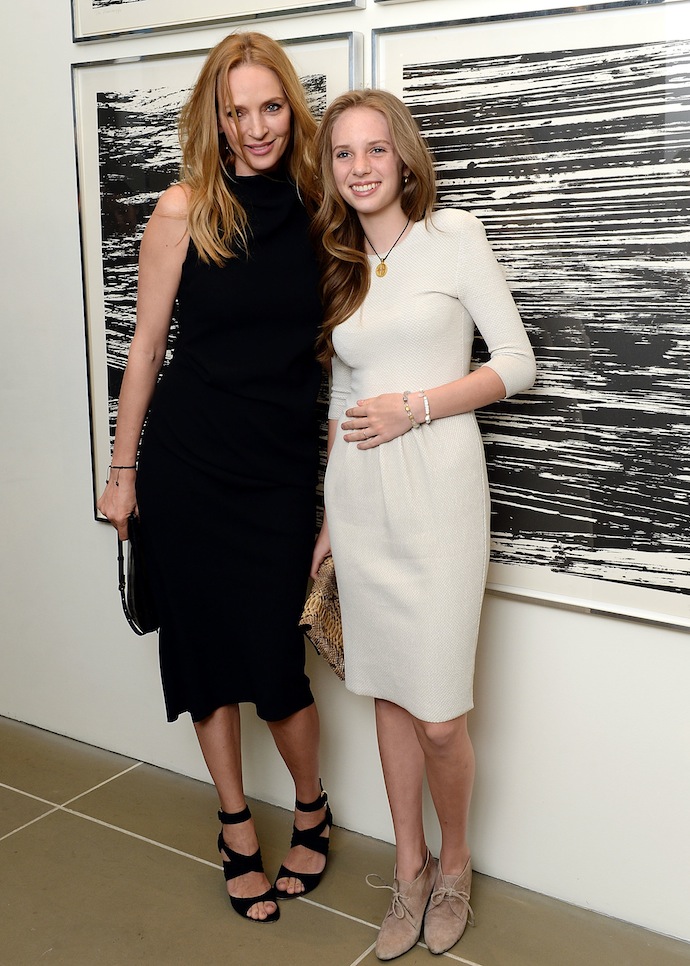 Ума Турман с дочерью Майей Турман-Хоук