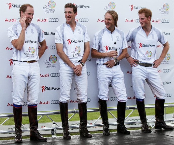 Принц Уильям, Люк Томлинсон, Марк Томлинсон и принц Гарри Принц Уильям, Люк Томлинсон, Марк Томлинсон и принц Гарри