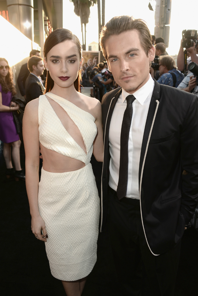 Лили Коллинз и Кевин Зегерс