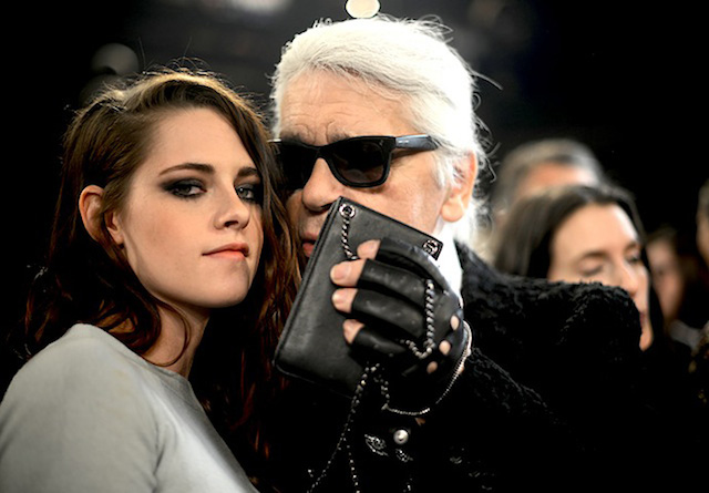 Кристен Стюарт и Карл Лагерфельд Кристен Стюарт и Карл Лагерфельд