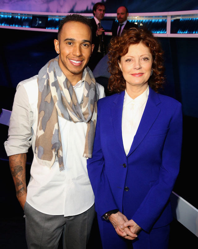 Льюис Хэмилтон и Сьюзан Сарандон