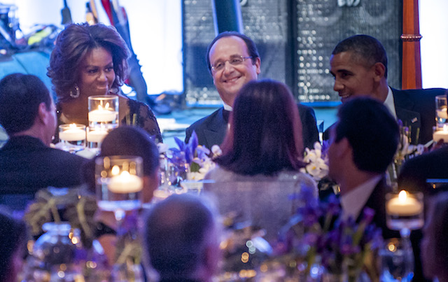 Мишель Обама, Франсуа Олланд и Барак Обама