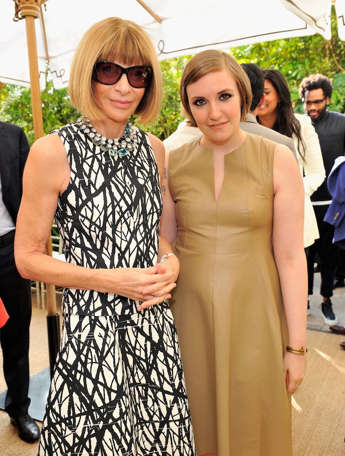 Анна Винтур и Лена Данхэм Анна Винтур и Лена Данхэм