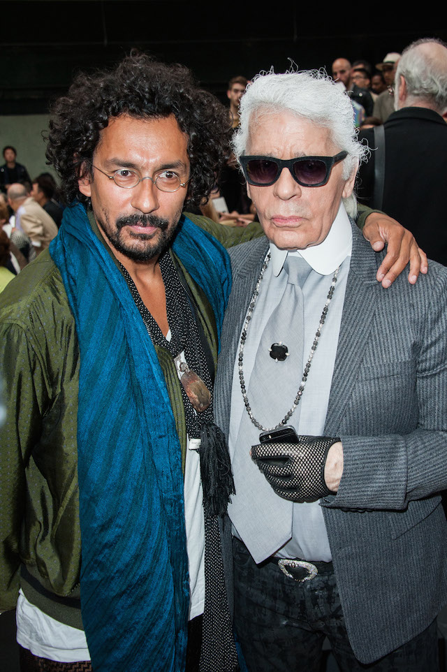 Хайдер Аккерман и Карл Лагерфельд Гости на показе Dior Homme в Париже (фото 2)