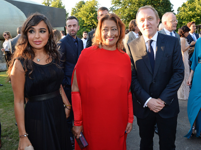 Лейла Алиева, Заха Хадид и Франсуа-Анри Пино Ежегодный летний прием лондонской галереи "Серпентайн" (фото 3)