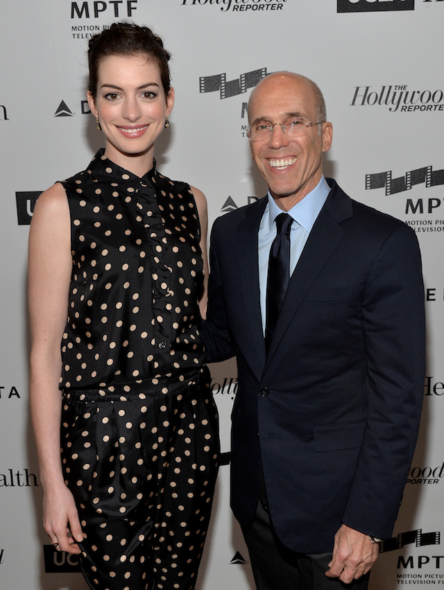 Энн Хэтэуэй и Джеффри Катценберг