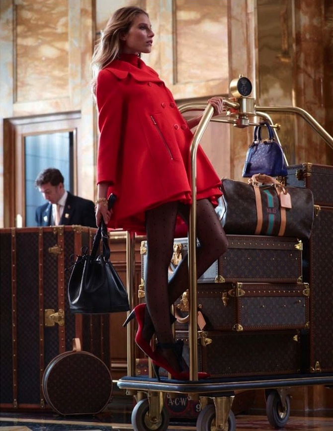 Дри Хэмингуэй в лукбуке Louis Vuitton pre-fall (фото 4)