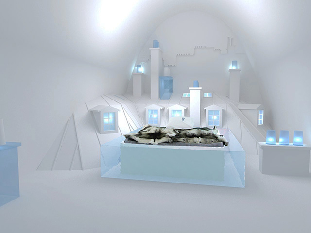 Номер с парижскими крышами в ледяном отеле Швеции (фото 2)