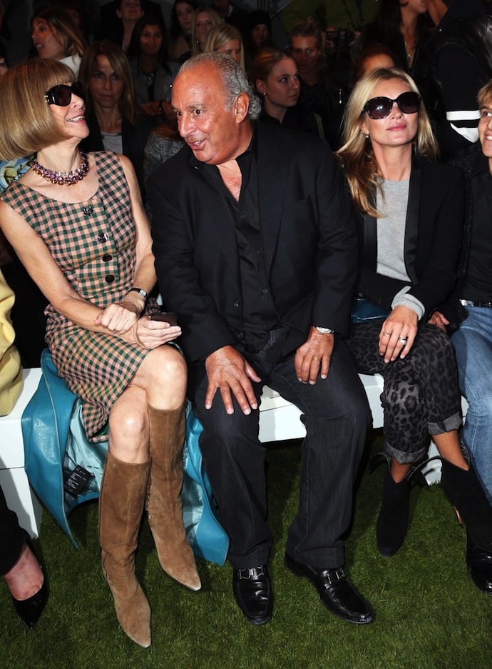 Анна Винтур, сэр Филипп Грин и Кейт Мосс