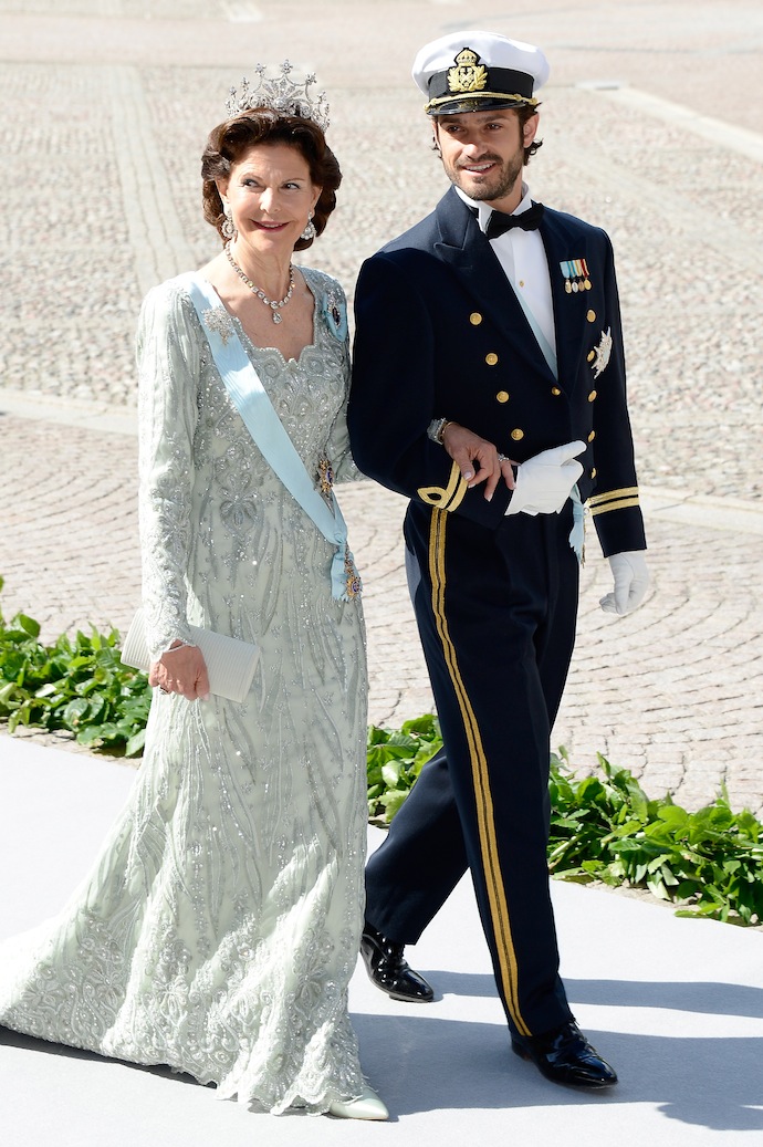 Королева Сильвия и принц Карл Филип 