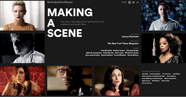Короткометражные фильмы NY Times с Кейт Бланшетт, Опрой Уинфри и Брэдли Купером (фото 1)