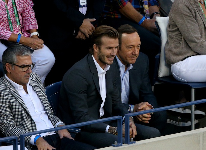  Дэвид Бекхэм и Кевин Спейси