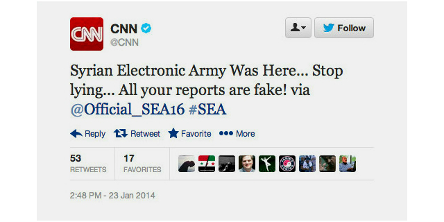 Аккаунты CNN в соцсетях были взломаны (фото 1)