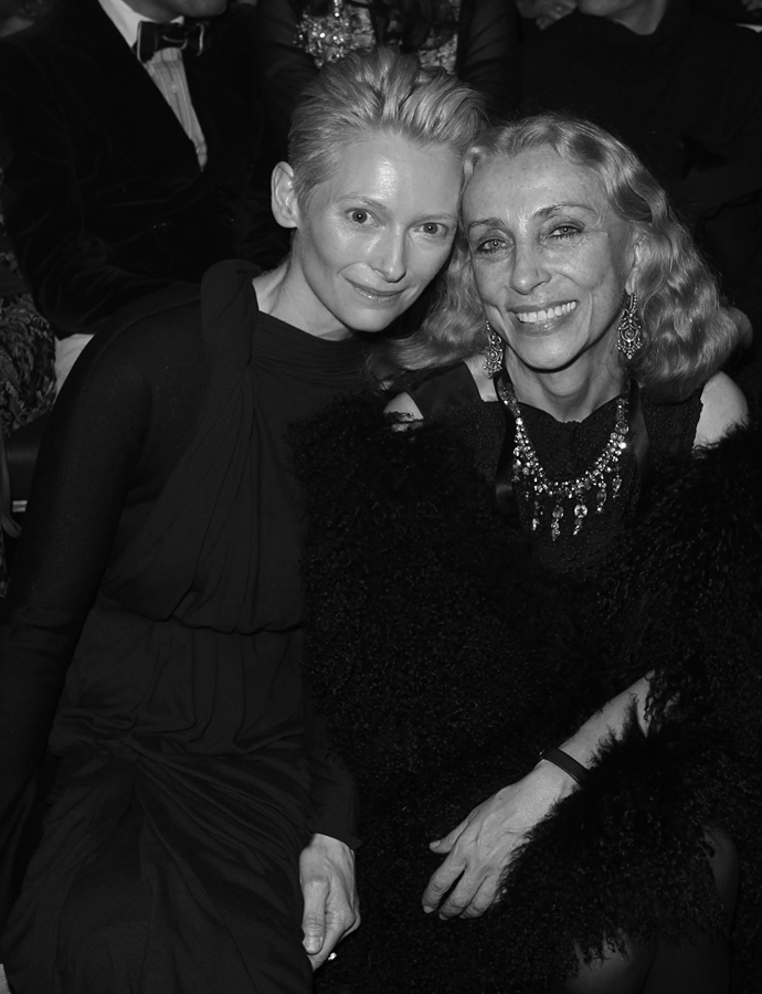 Франка Соццани и Тильда Суинтон на показе Lanvin