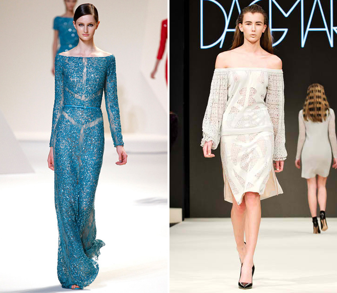Спущенные плечи: Elie Saab и Dagmar 