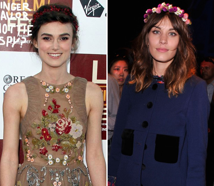 Тренд: цветочные ободки и венки (фото 20)