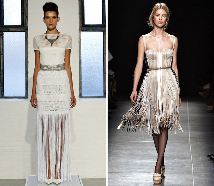 Бахрома Catherine Malandrino и Bottega Veneta весна-лето 2013
