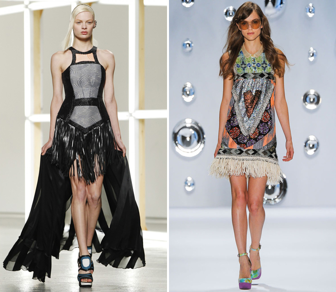 Бахрома Rodarte и Custo Barcelona весна-лето 2013