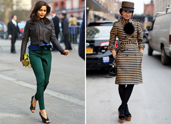 Сумка и пальто Burberry Prorsum на streetstyle-снимках