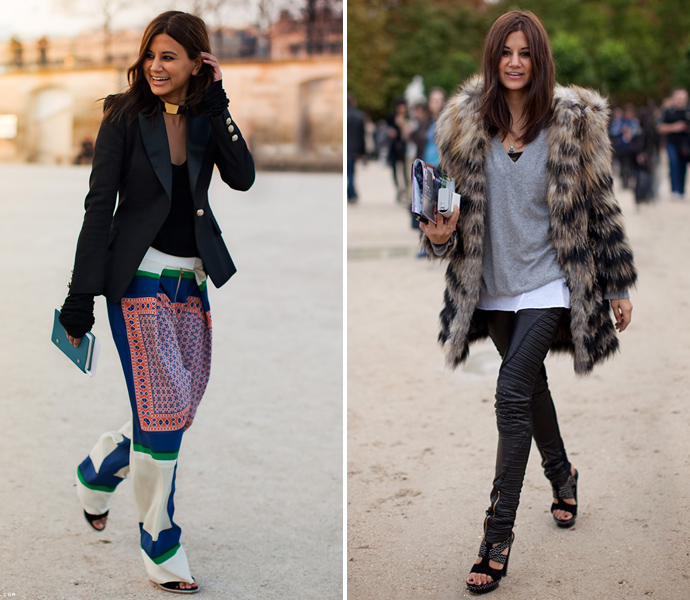 Кристин Сентенера в брюках