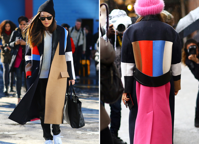Пальто Celine на streetstyle-снимках