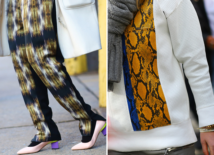 Брюки и джемпер Celine на streetstyle-снимках