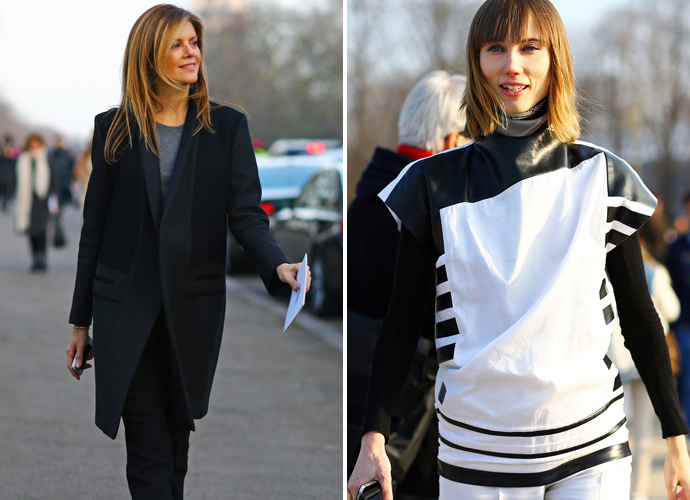 Пальто и топ Celine на streetstyle-снимках